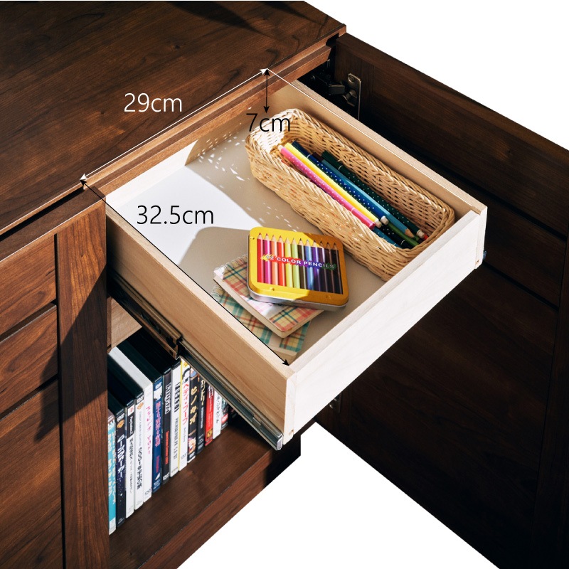 大川家具】サイドボード 160cm幅 スペンス ナチュラル/ブラウン[豊田