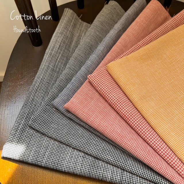 店長おすすめ】先染め 綿麻クロス チェック リネン コットン 生地