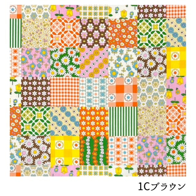 ハンドメイドきな 70s Design｢Flower Days｣ チェック ココセキフラワーストライプ