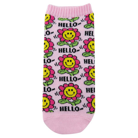 ANKLE SOCKS LADIES DANCING SMILE FLOWER|レディース|×SOCKS -ソックス-