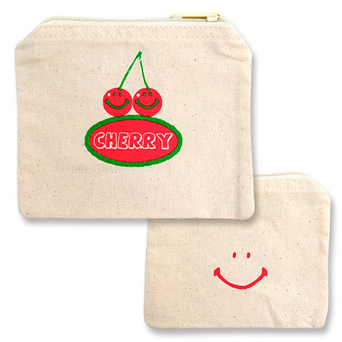 MINI POUCH SMILE CHERRY|MINI POUCH -ミニポーチ-|×POUCH,キンチャク -ポーチ-