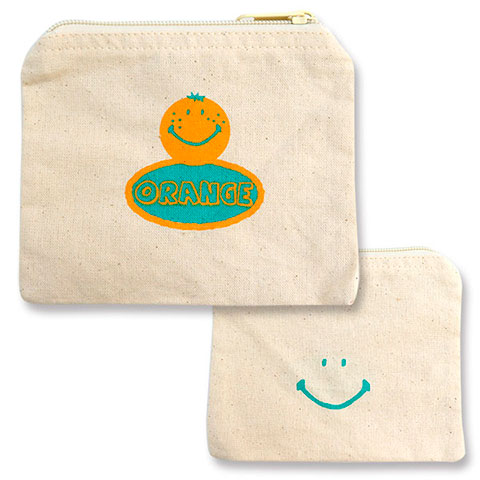 MINI POUCH SMILE ORANGE|MINI POUCH -ミニポーチ-|×POUCH,キンチャク -ポーチ-
