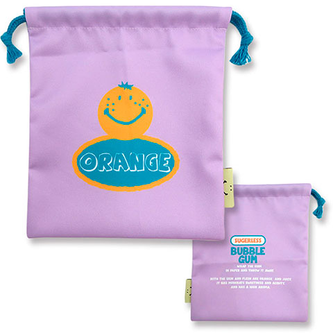 キンチャク マチ無し SMILE ORANGE|キンチャク マチ無し|×POUCH,キンチャク -ポーチ-