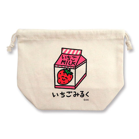 キンチャク いちごみるくさん|キンチャク|POUCH,キンチャク -ポーチ-