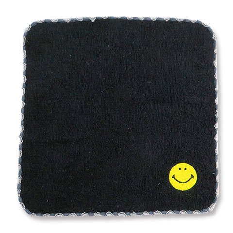 MINI TOWEL SMILE BLACK|MINI TOWEL -ミニタオル-|×TOWEL -タオル-