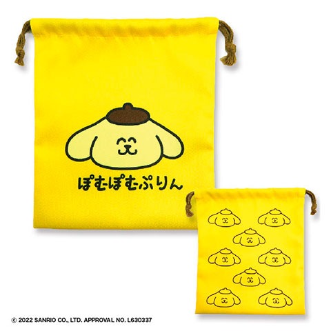 キンチャク マチ無し サンリオ ぽむぽむぷりん|キンチャク マチ無し|おえかきさん×サンリオキャラクターズ