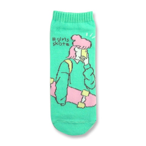ANKLE SOCKS LADIES GIRLS SKATE