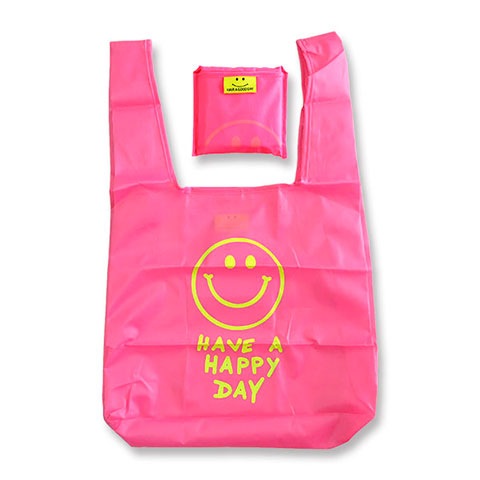 ECO BAG SMILE YELLOW/PINK