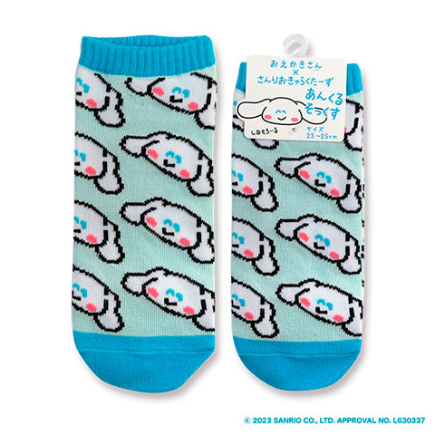 ANKLE SOCKS LADIES しなもろーる総柄|ANKLE SOCKS LADIES|おえかきさん×サンリオキャラクターズ