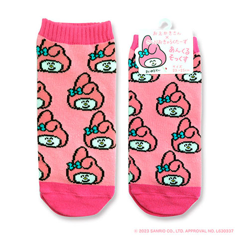 ANKLE SOCKS LADIES まいめろでぃ総柄|ANKLE SOCKS LADIES|おえかきさん×サンリオキャラクターズ