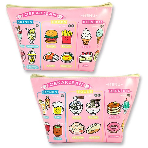 PUレザーポーチ おえかきさんれすとらん|PUレザーポーチ|×POUCH,キンチャク -ポーチ-