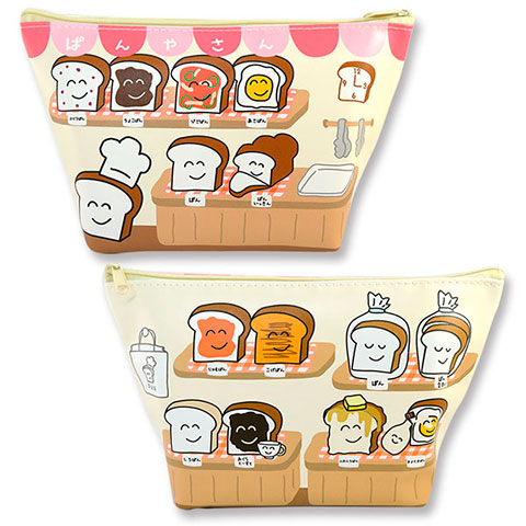 PUレザーポーチ いろいろなぱんさん|PUレザーポーチ|×POUCH,キンチャク -ポーチ-