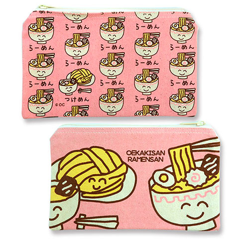フラットポーチ らーめんさん|ポーチ|×POUCH,キンチャク -ポーチ-