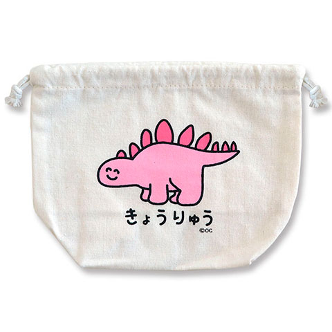 キンチャク きょうりゅうさんピンク|キンチャク|POUCH,キンチャク -ポーチ-