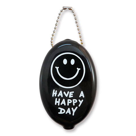 ラバーコインK/C SMILE BLACK|ラバーコインK/C|×PASS CASE/KEY CHAIN -パスケース、キーチェーン-