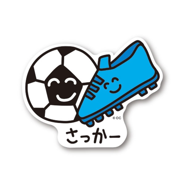 ぶかつだおえかきさんビニールステッカー さっかーさん