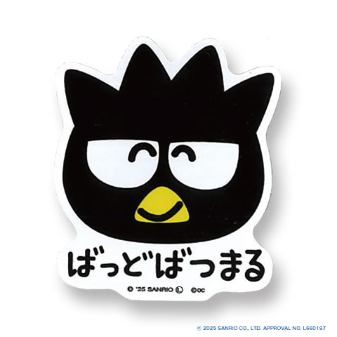 サンリオ ビニールステッカー ばっどばつまる ふぇいす