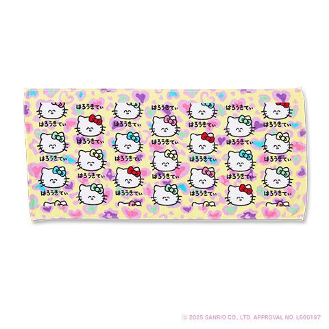 TOWEL サンリオ はろうきてぃ ふぇいす ハートレオパードマルチ