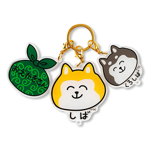 3連アクリルキーホルダー しばいぬさん