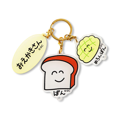 3連アクリルキーホルダー ぱんさん