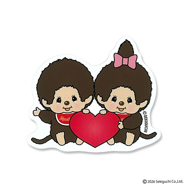 ビニールステッカー MONCHHICHI PAIR ハート