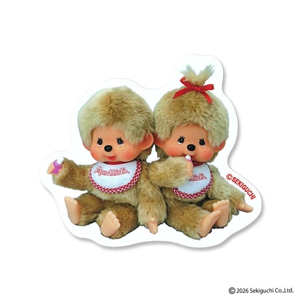 ビニールステッカー MONCHHICHI PAIR BEIGE
