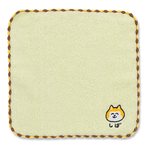 おえかきさん ミニタオル しばいぬさんグリーン