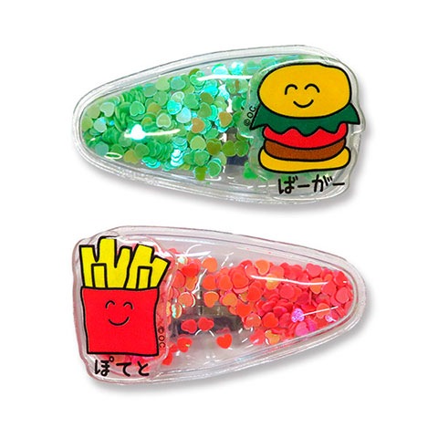 しゃかしゃかクリップ ばーがーさんとぽてとさん