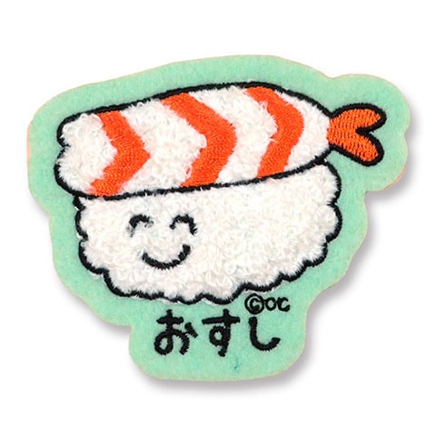 もこもこわっぺんすてっかー おすしさんエビ