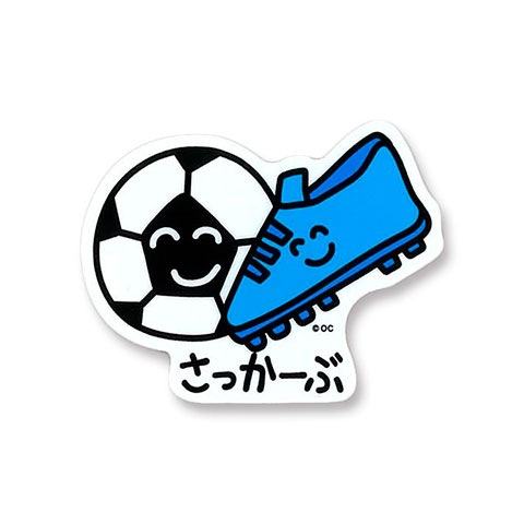 ぶかつだおえかきさんビニールステッカー さっかーぶさん