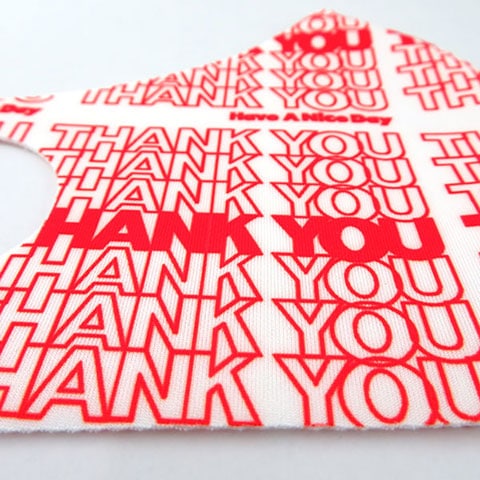 洗えるマスク THANK YOU WHITE