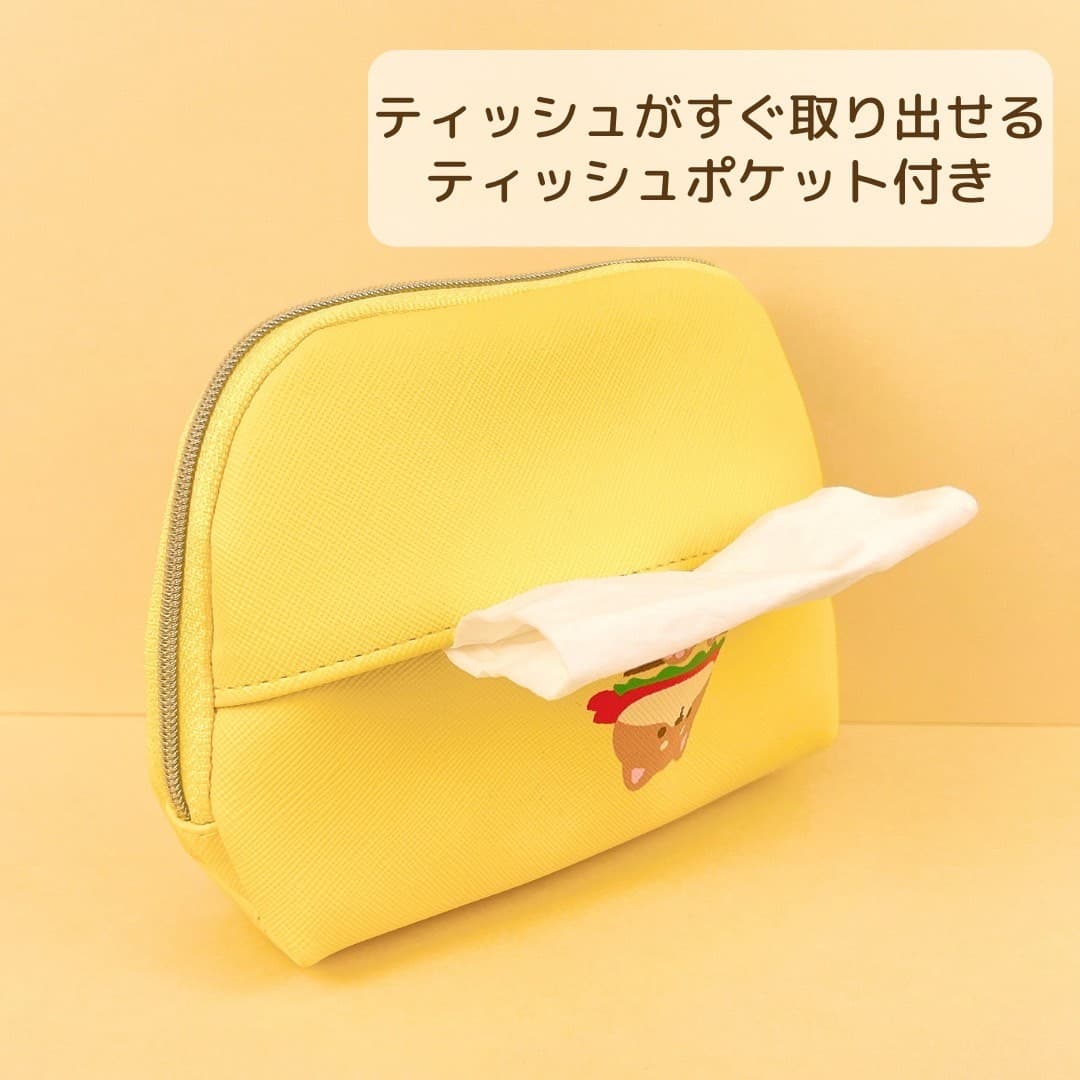 ティッシュポーチ ドコイヌ ハンバーガー