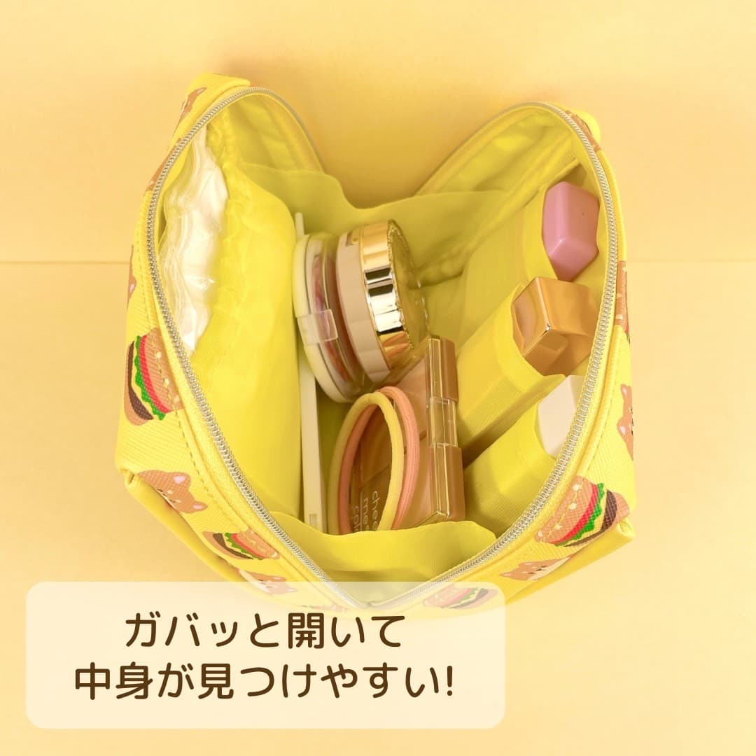 コスメポーチ ドコイヌ ハンバーガー