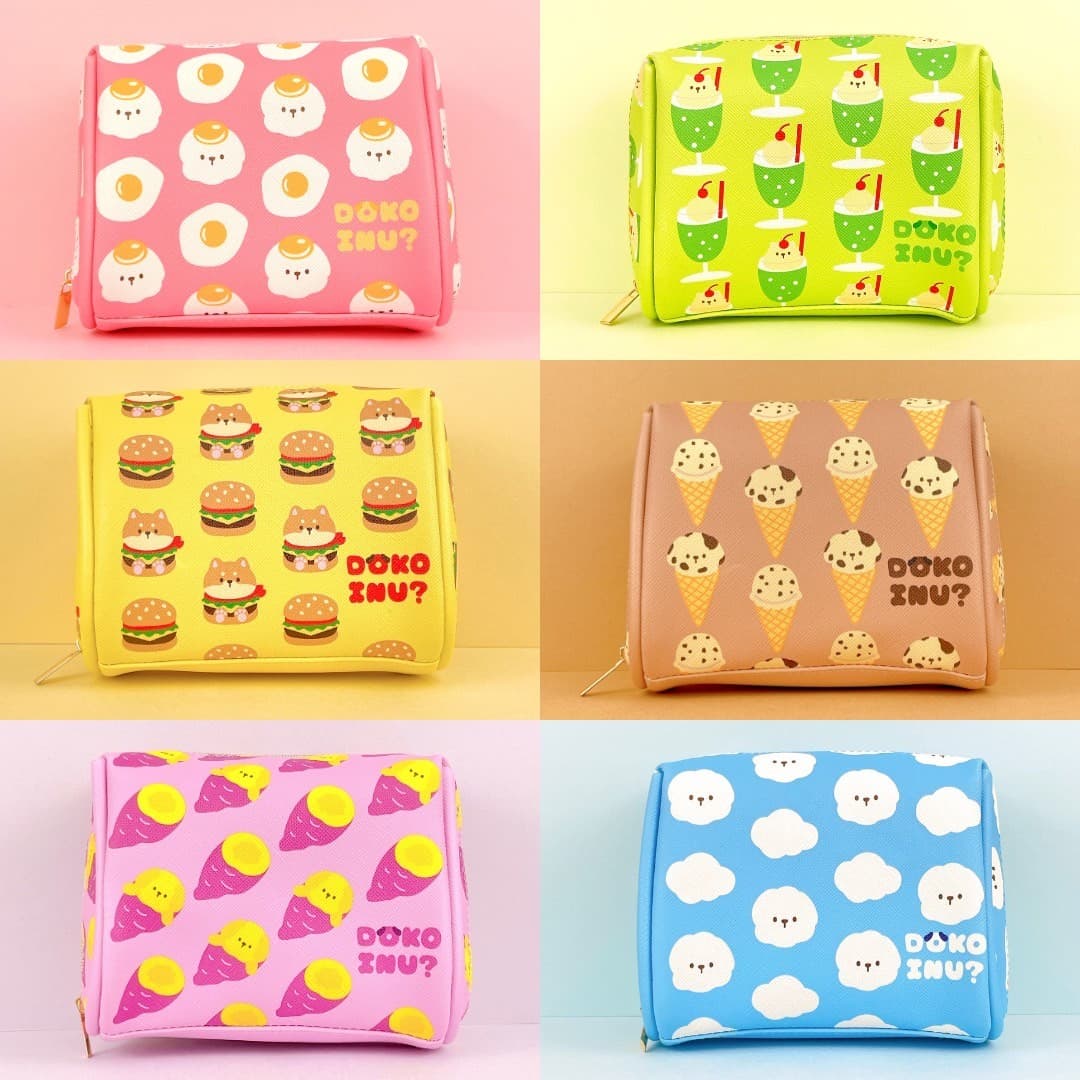 コスメポーチ ドコイヌ クリームソーダ