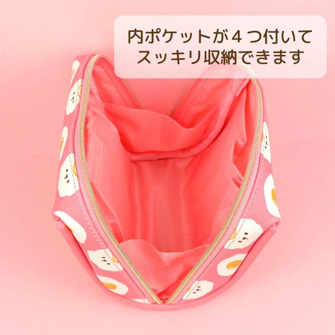 コスメポーチ ドコイヌ 目玉焼き