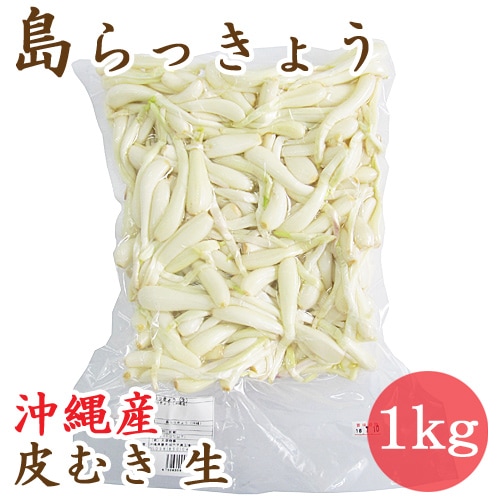 島らっきょう 生皮むき1kg 業務用 皮むきタイプ｜沖縄情報市場