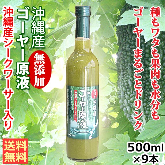 ゴーヤー原液 500ml×3本 無添加 ゴーヤジュース 沖縄産 シークヮーサー