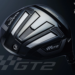 ヘッド体積460ccフルサイズのディープフェースモデルGT2。
シリーズの中で有効打点距離が一番長く、ロースピンの所謂、「強弾道棒球」が打てるドライバーヘッドです。ハイドローの強い弾道で飛んでいくボールをイメージしやすいモデルです。