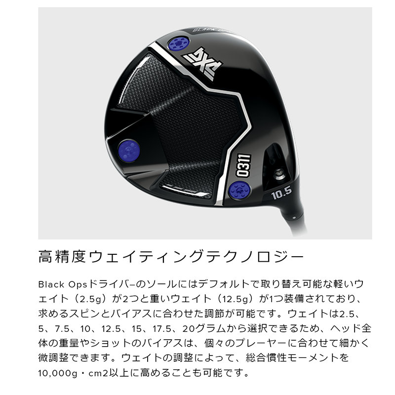 PXG 0311 BLACK OPS / フジクラシャフト SPEEDER NX VIOLET
