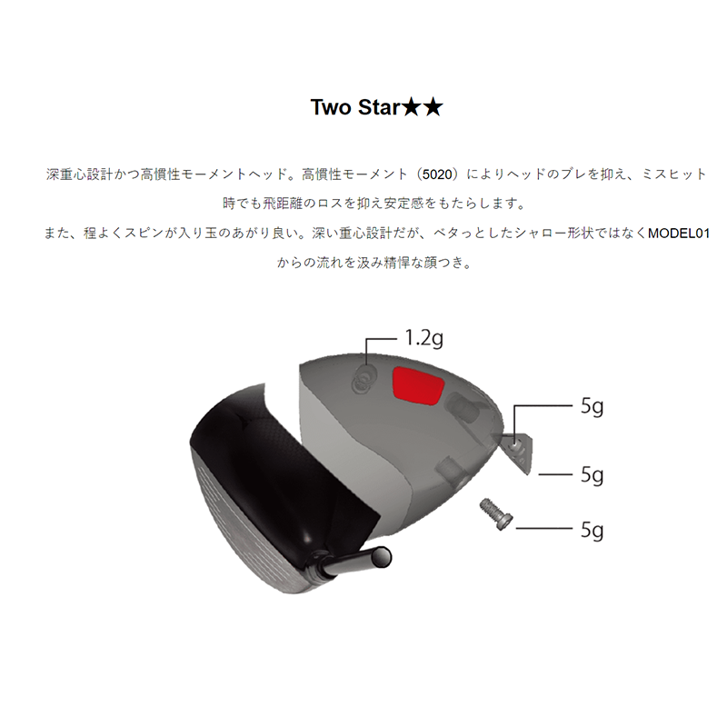 GINNICO   MODEL02C DRIVER TwoStar★★　/　シンカグラファイト  NEO LOOP EXCERIDE LX