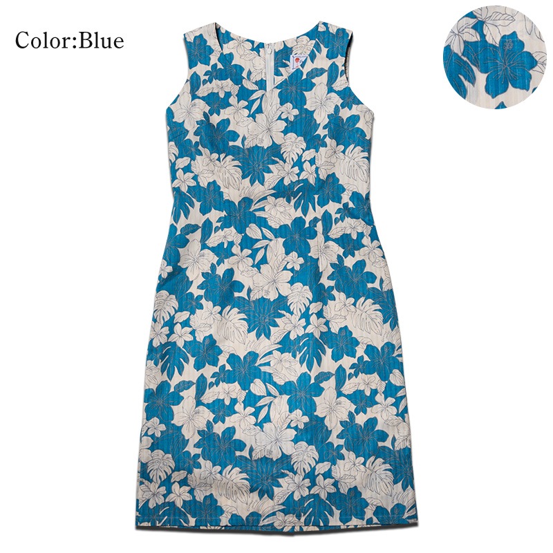 ワンピース レディース Hibiscus Bouqet ココナッツジュースから贈る夏にピッタリなリゾートワンピース 沖縄生産 サマードレス サマーワンピ 沖縄結婚式にアロハシャツ メール便利用で送料無料 レディースかりゆし アロハシャツ ワンピース かりゆしウェア通販