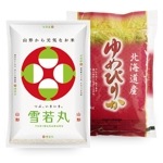 雪若丸・ゆめぴりか 各2kgセット (計4kg) 山形県産 北海道産 令和7年産