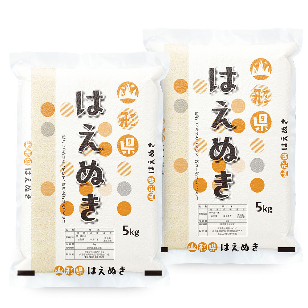 はえぬき 真空パック 10kg 山形県産 令和7年産