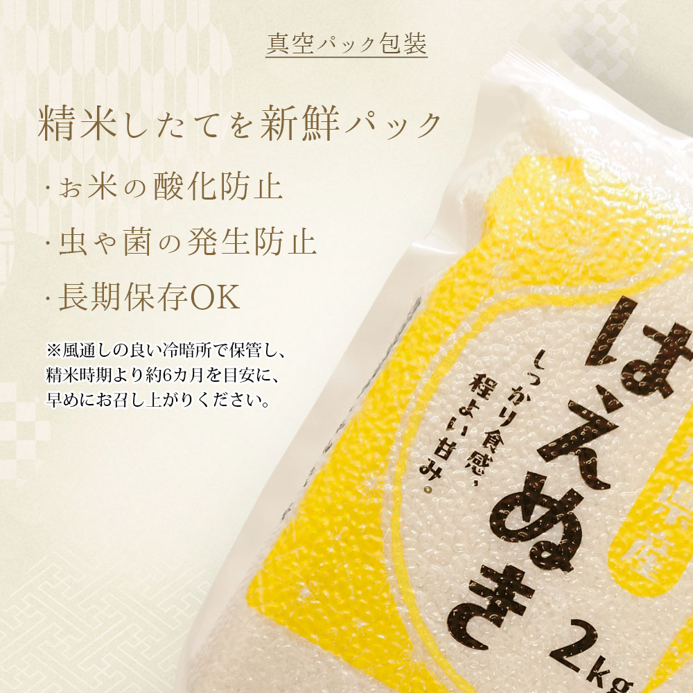 はえぬき 真空パック 2kg 山形県産 令和7年産