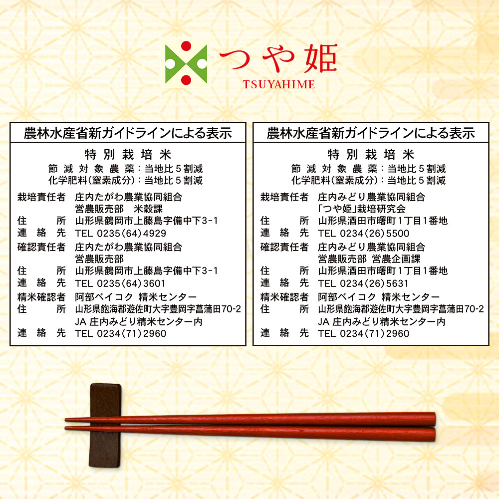 つや姫・雪若丸 各2kgセット (計4kg) 山形県産 令和7年産