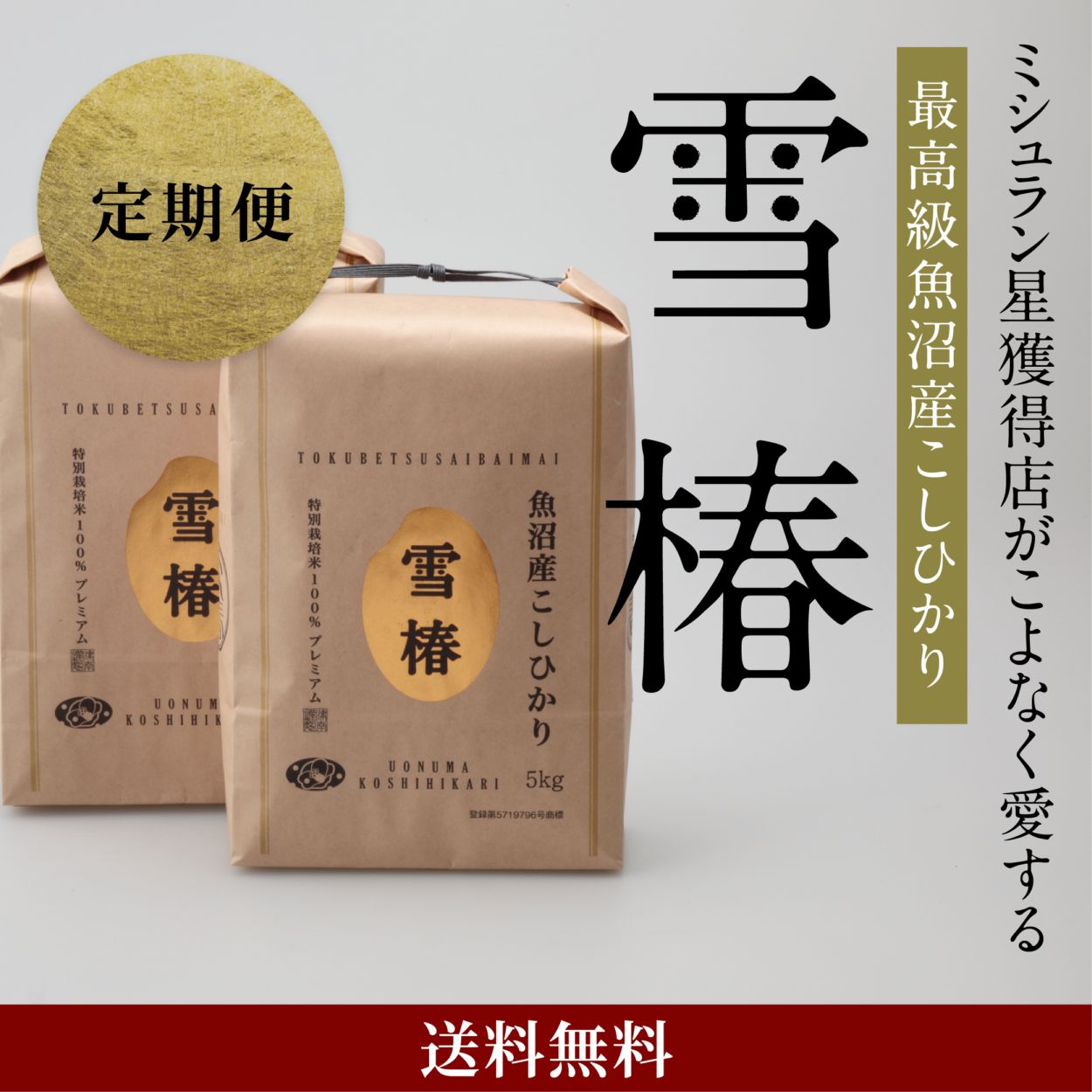【定期便】令和7年産 最高級魚沼産コシヒカリ「雪椿」10kg