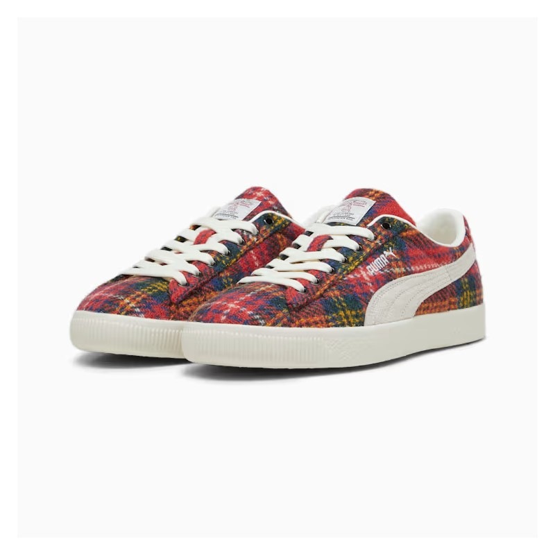 23.5cm PUMA レディース スウェード VTG HARRIS TWEED(レッド)　　