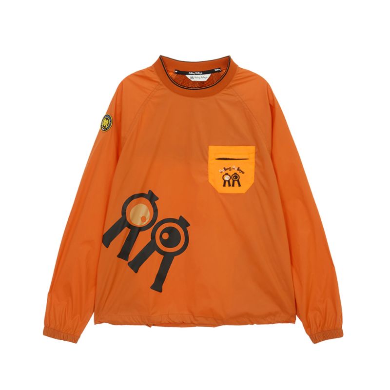 【直送品（買い合わせ不可）】XLサイズ ユニセックス Rolling Rolleye ロールロール ウィンドブレーカー  アルファ オレンジ　　