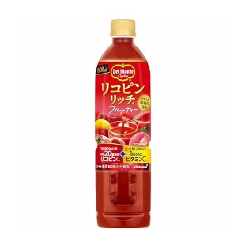 [5本]デルモンテ リコピンリッチ フルーティー　800ml　賞味期限2025.12.31