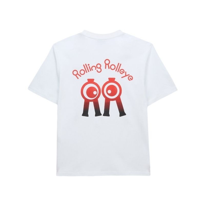 【直送品（買い合わせ不可）】XLサイズ ユニセックス Rolling Rolleye ロールロール レッドシグネチャー スクリーン Tシャツ ホワイト　　